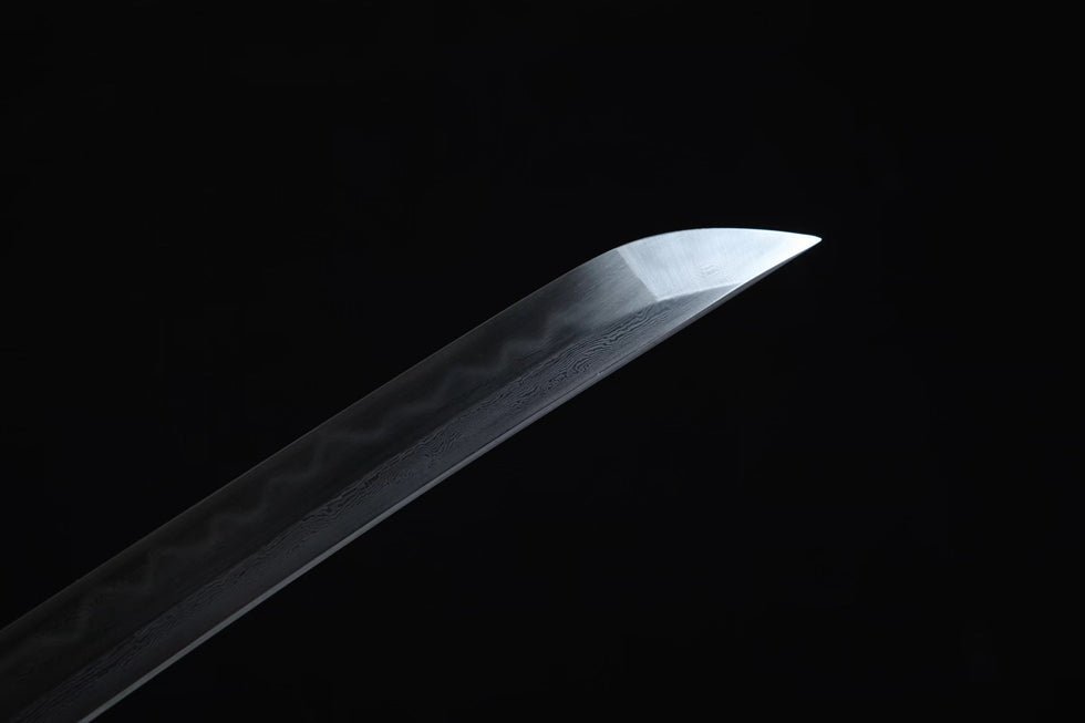 Katana Taoxin Damascus Steel Clay Tempered Brass Saya 桃心 | KatanaSwordArt Katana For Sale 2025