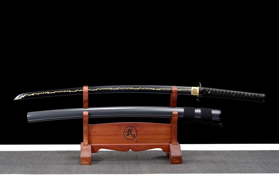 Katana Thunder Manganese Steel Black Blade 驚雷 | KatanaSwordArt Katana For Sale