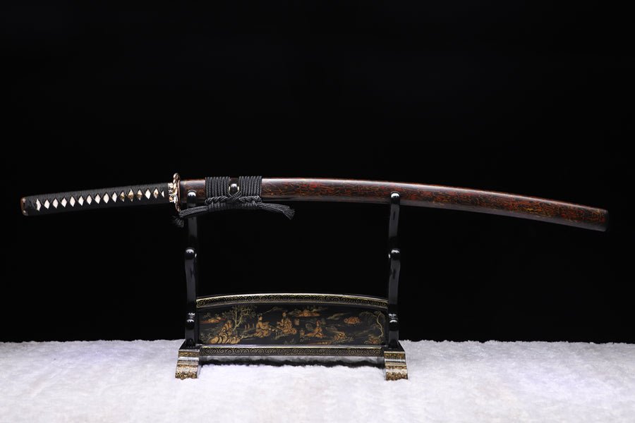 Katana Tiger Huban T10 Clay Tempered Steel Ox Horn Saya 虎斑 | KatanaSwordArt Katana For Sale 2025