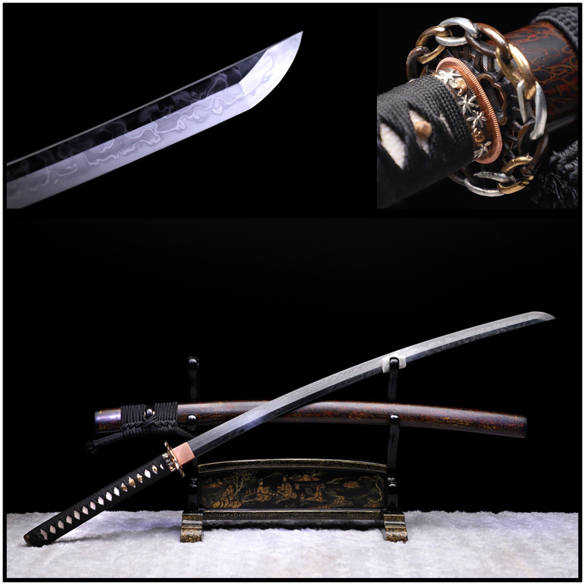 Katana Tiger Huban T10 Clay Tempered Steel Ox Horn Saya 虎斑 | KatanaSwordArt Katana For Sale 2025