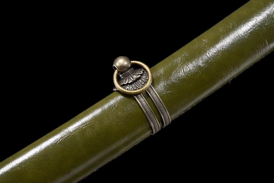 Katana Type 98 WW2 T10 Clay Tempered Green Saya 指揮 | KatanaSwordArt Katana For Sale