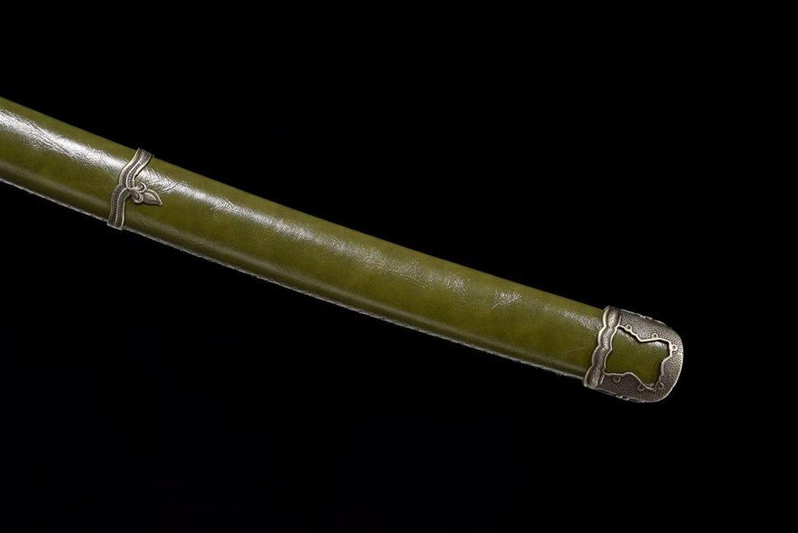 Katana Type 98 WW2 T10 Clay Tempered Green Saya 指揮 | KatanaSwordArt Katana For Sale