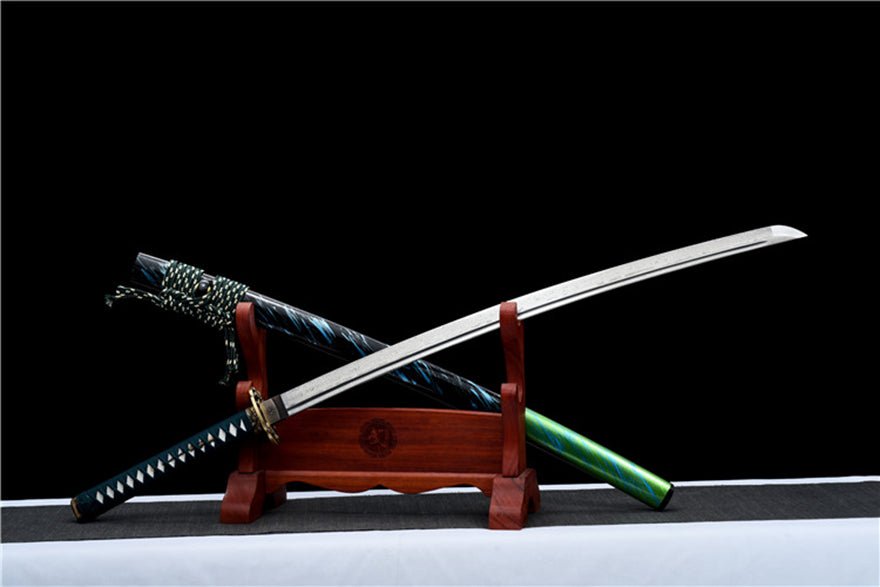 Katana Vault of Heaven Damascus Folded Steel Blue Saya 天穹 | KatanaSwordArt Katana For Sale 2025
