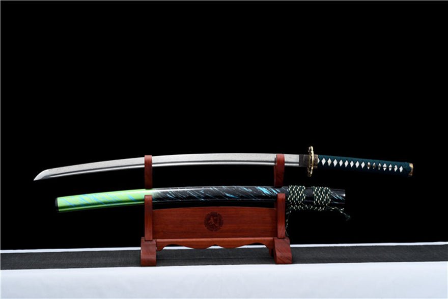 Katana Vault of Heaven Damascus Folded Steel Blue Saya 天穹 | KatanaSwordArt Katana For Sale 2025