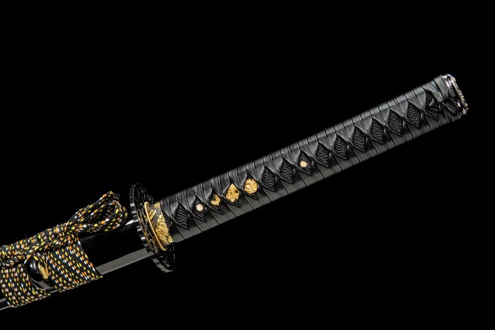 Katana White Rose Carbon Steel Black Saya 白玫瑰 | KatanaSwordArt Katana For Sale