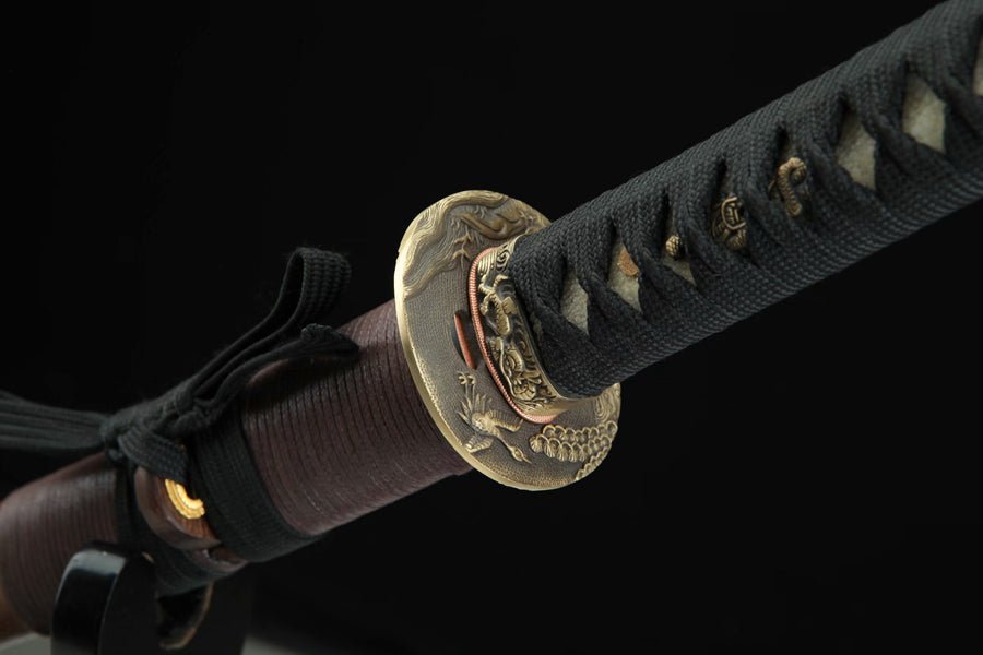 Katana Xianhe Damascus Folded Clay Tempered 仙鶴 | KatanaSwordArt Katana For Sale 2025