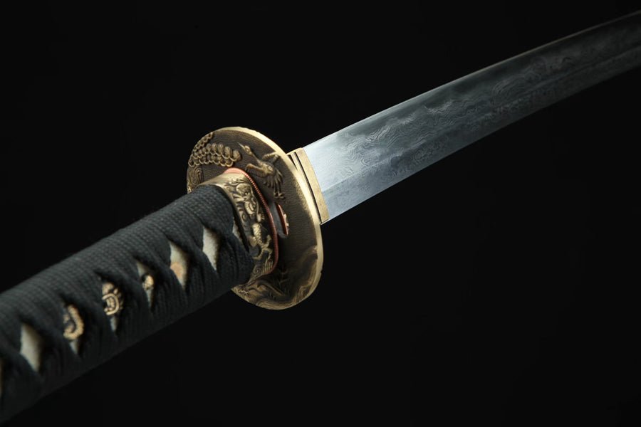 Katana Xianhe Damascus Folded Clay Tempered 仙鶴 | KatanaSwordArt Katana For Sale 2025