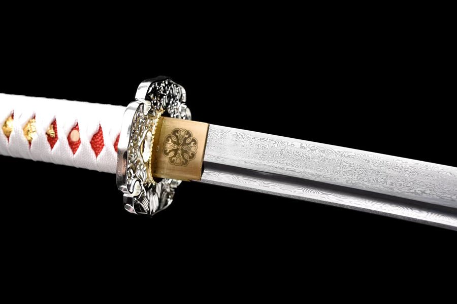 Katana Yingluo Damascus Folded Sakura 瓔珞 | KatanaSwordArt Katana For Sale