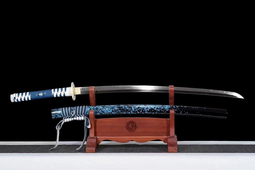 Katana Yingmei T10 Clay Tempered Blue Saya 影魅 | KatanaSwordArt Katana For Sale 2025