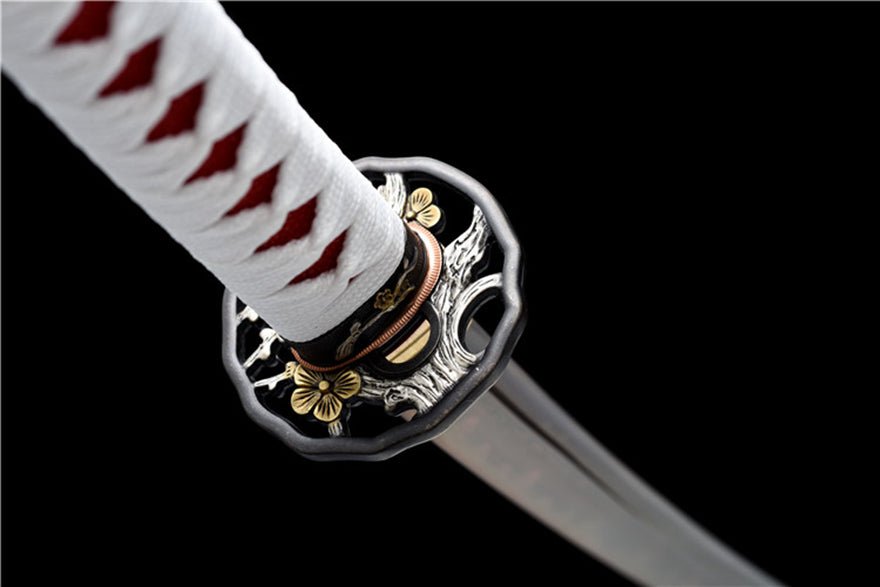 Katana Yingxue Damascus Folded Clay Tempered Red Blade 映雪 | KatanaSwordArt Katana For Sale 2025