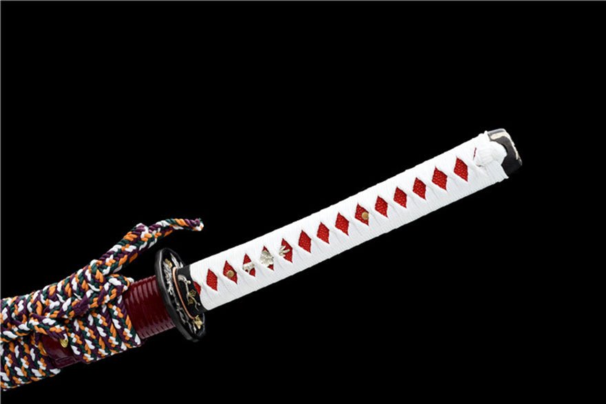 Katana Yingxue Damascus Folded Clay Tempered Red Blade 映雪 | KatanaSwordArt Katana For Sale 2025