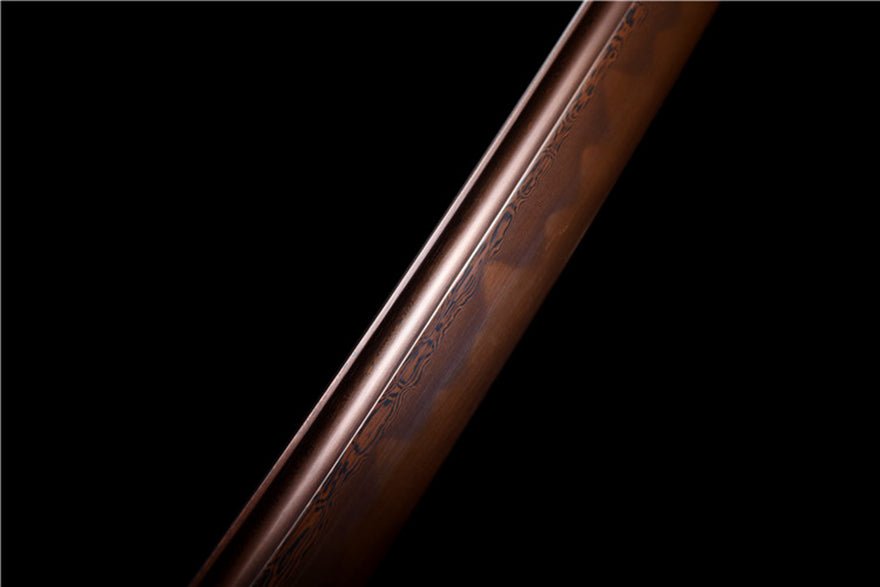 Katana Yingxue Damascus Folded Clay Tempered Red Blade 映雪 | KatanaSwordArt Katana For Sale 2025