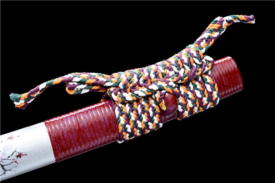 Katana Yingxue Damascus Folded Clay Tempered Red Blade 映雪 | KatanaSwordArt Katana For Sale 2025