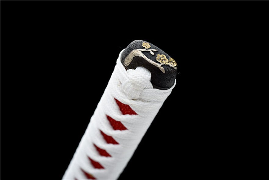 Katana Yingxue Damascus Folded Clay Tempered Red Blade 映雪 | KatanaSwordArt Katana For Sale 2025