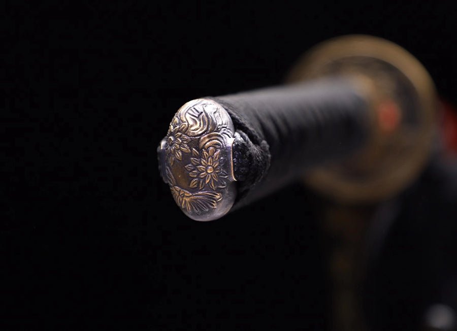 Katana Yuanqie Damascus Folded Orange Saya 沅切 | KatanaSwordArt Katana For Sale 2025