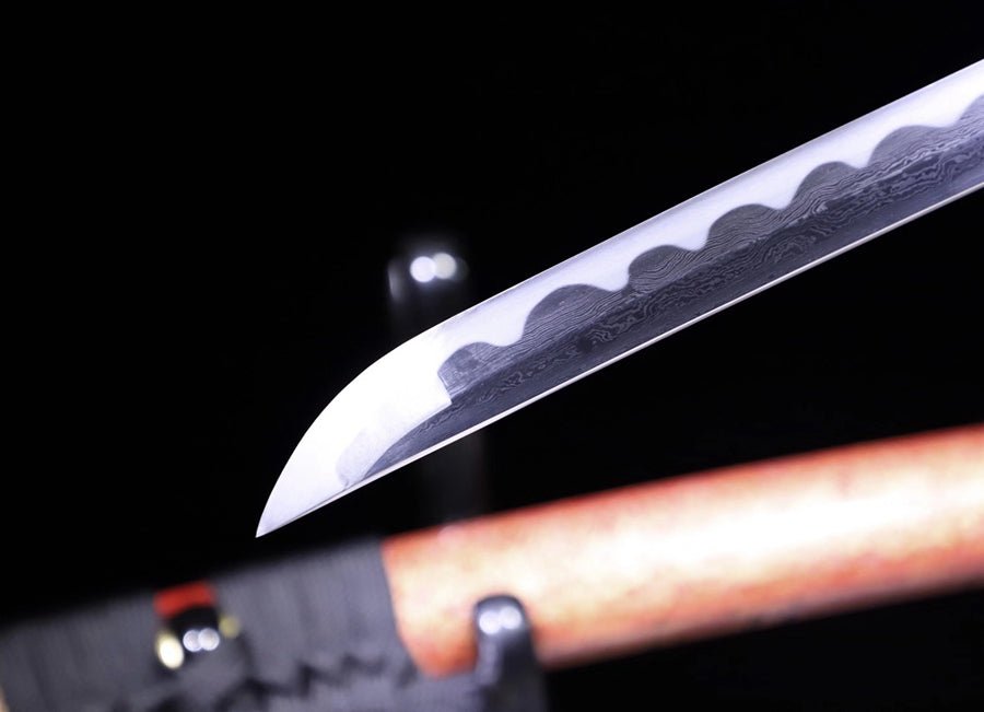 Katana Yuanqie Damascus Folded Orange Saya 沅切 | KatanaSwordArt Katana For Sale 2025