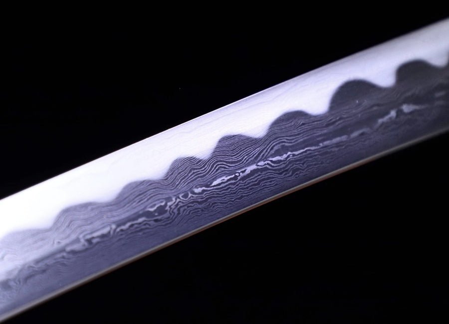 Katana Yuanqie Damascus Folded Orange Saya 沅切 | KatanaSwordArt Katana For Sale 2025