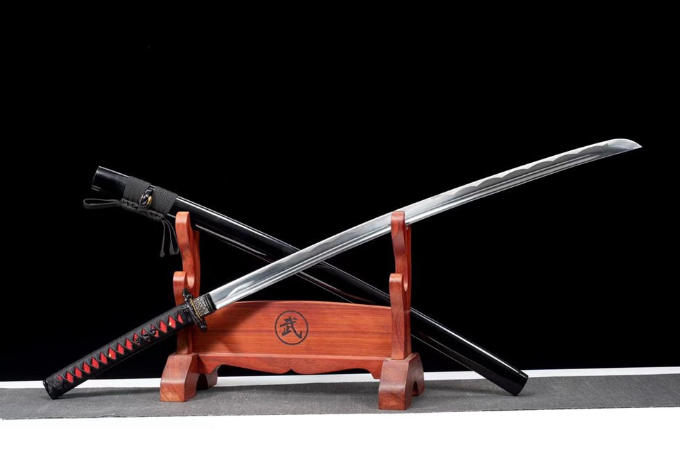 Katana YunCu Medium Carbon Steel Black Saya 雲簇 | KatanaSwordArt Katana For Sale