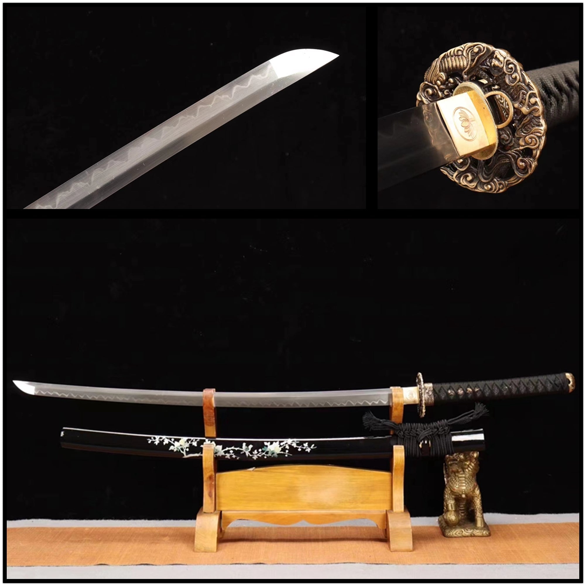 Katana Yunlong T10 Clay Tempered Black Saya 雲龍 | KatanaSwordArt Katana For Sale 2025