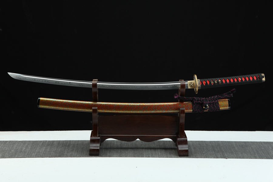 Katana Yupi T10 Clay Tempered Red Saya 雨披 | KatanaSwordArt Katana For Sale 2025