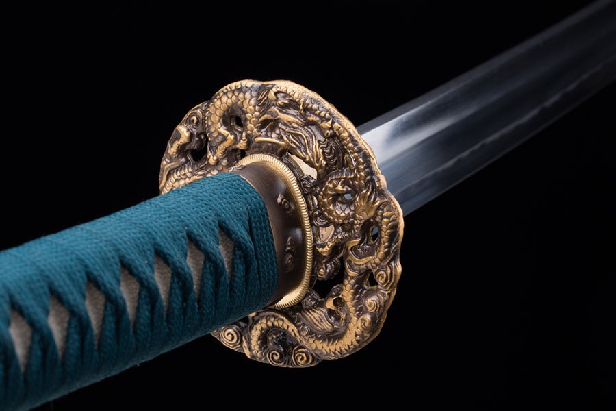Katana Zhishao T10 Clay Tempered Dragon Tsuba 直燒 | KatanaSwordArt Katana For Sale 2025