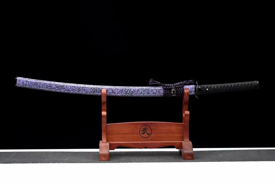 Katana ZiQi Spring Steel Purple Saya 紫氣 | KatanaSwordArt Katana For Sale