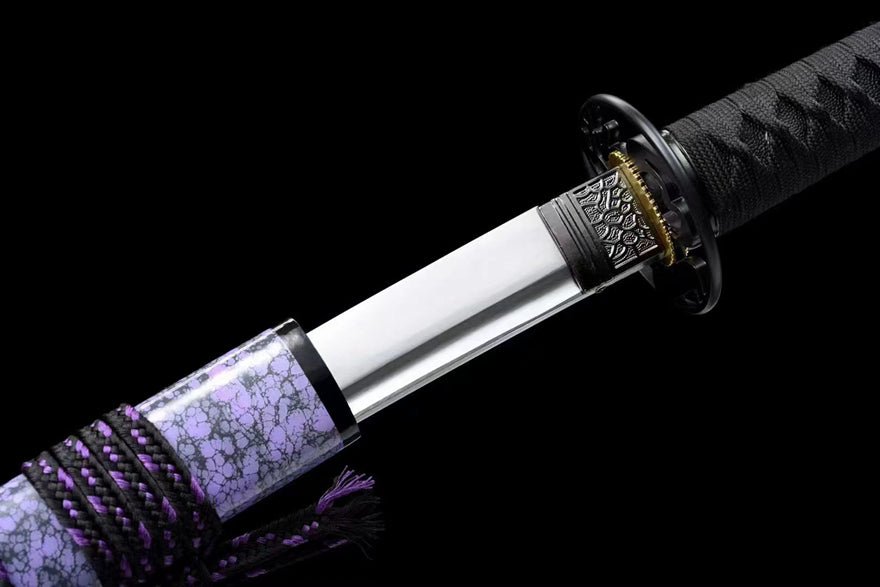 Katana ZiQi Spring Steel Purple Saya 紫氣 | KatanaSwordArt Katana For Sale