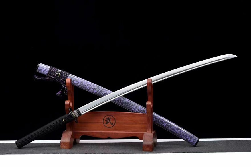 Katana ZiQi Spring Steel Purple Saya 紫氣 | KatanaSwordArt Katana For Sale
