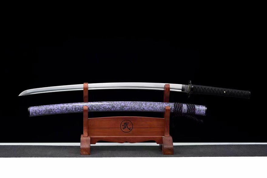 Katana ZiQi Spring Steel Purple Saya 紫氣 | KatanaSwordArt Katana For Sale