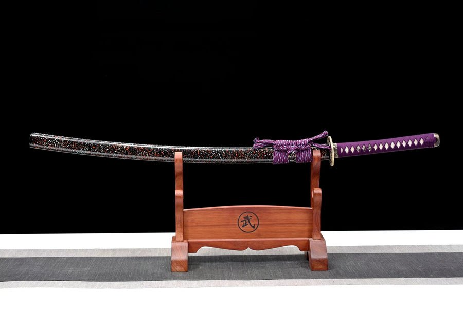 Katana Ziyan Damascus Folded Purple Blade 紫嫣 | KatanaSwordArt Katana For Sale 2025