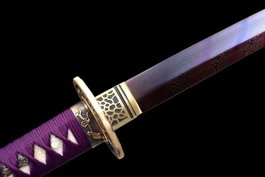 Katana Ziyan Damascus Folded Purple Blade 紫嫣 | KatanaSwordArt Katana For Sale 2025