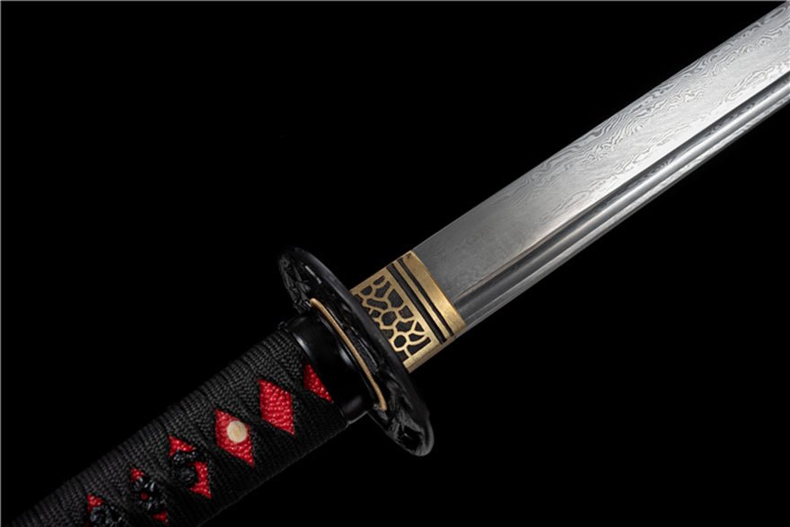 Straight Katana Guique Damascus Folded Blade 貴鵲 | KatanaSwordArt Katana For Sale 2025