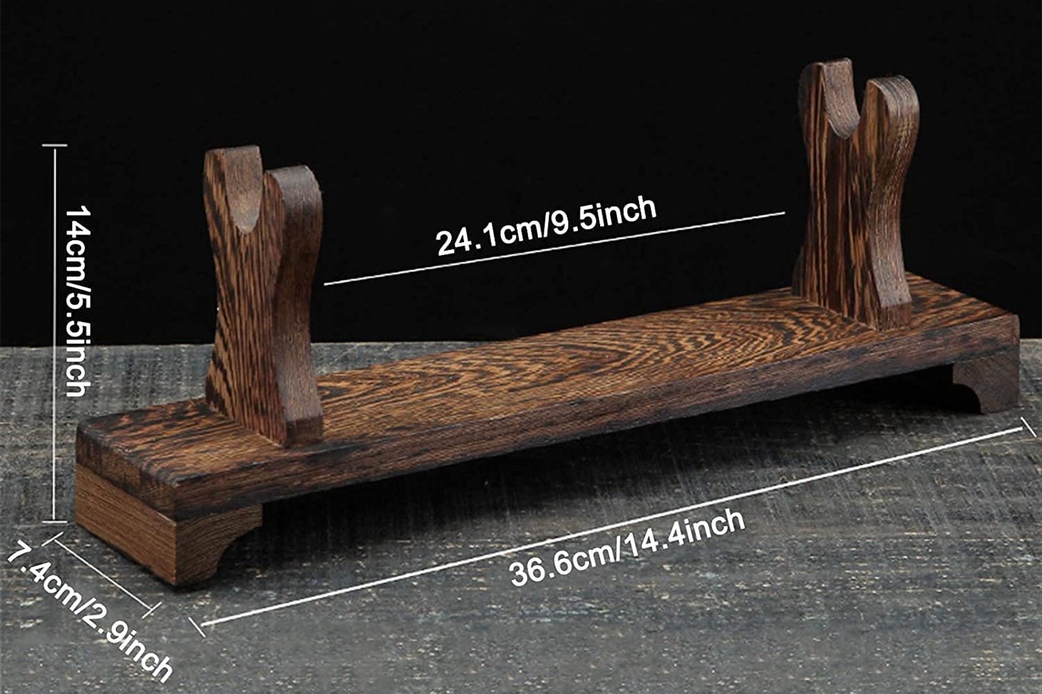 Sword Stand Wenge Wood Classical Theme 1 - Layer Rack Base | KatanaSwordArt Sword Stand For Sale 2025