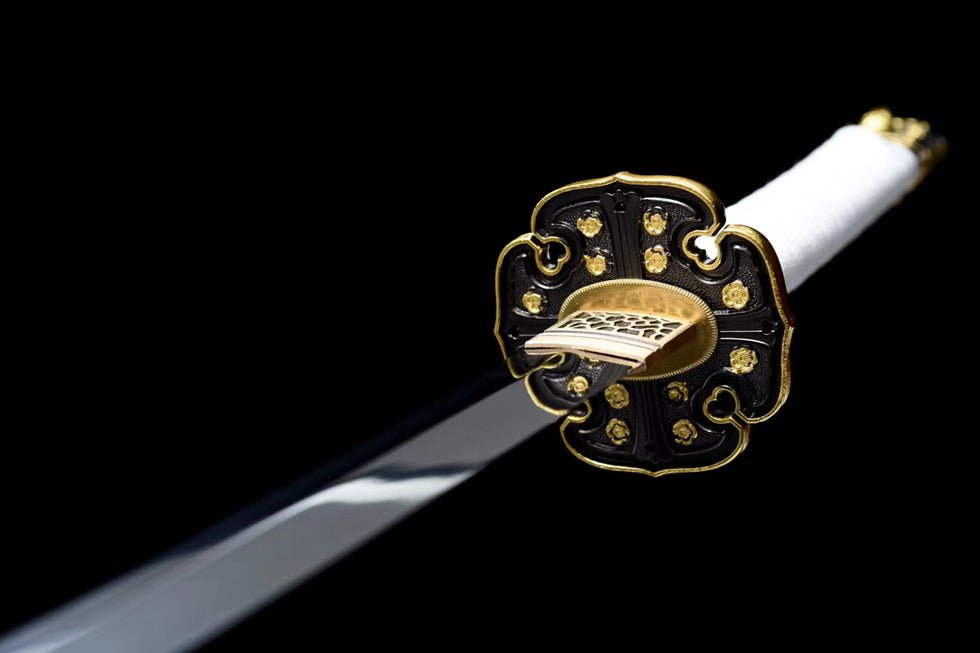 Tachi Sword Jinyin Spring Steel White Tsuka Ito 金櫻 | KatanaSwordArt Katana For Sale