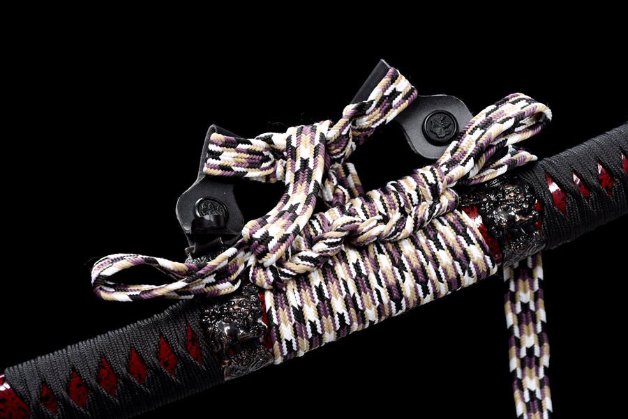 Tachi Sword Kuangshi T10 Clay Tempered Red Saya 狂獅 | KatanaSwordArt Katana For Sale