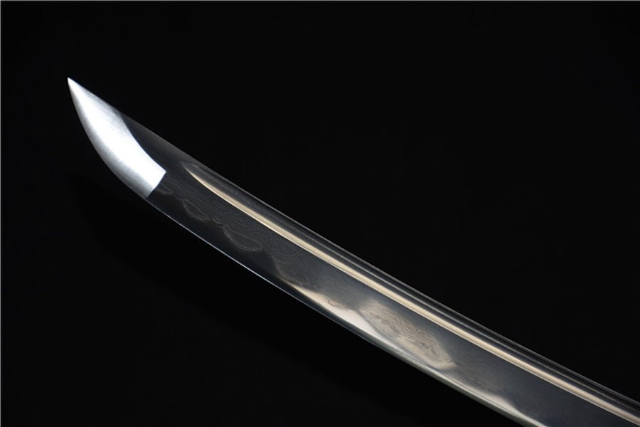 Tanto Sword Wan Damascus Folded Clay Tempered 短黑檀 | KatanaSwordArt Tanto For Sale 2025