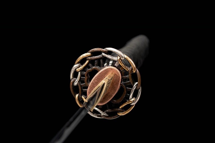 Wakizashi Sword Four Seas Honsanmai Steel Clay Tempered Red Saya 四海 | KatanaSwordArt Wakizashi For Sale