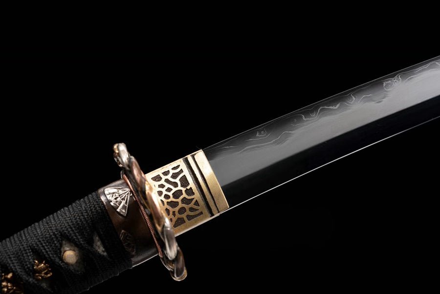 Wakizashi Sword Four Seas Honsanmai Steel Clay Tempered Red Saya 四海 | KatanaSwordArt Wakizashi For Sale