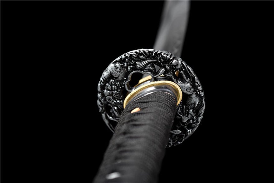 Wakizashi Sword Qingfeng Damascus Folded Clay Tempered 青鋒 | KatanaSwordArt Wakizashi For Sale