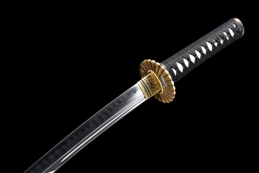 Wakizashi Sword Qinglin T10 Clay Tempered Green Saya 青鱗 | KatanaSwordArt Wakizashi For Sale