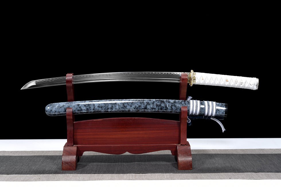 Wakizashi Sword ShiShui T10 Clay Tempered Blue 逝水 | KatanaSwordArt Wakizashi For Sale