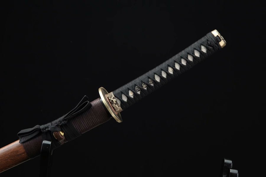 Wakizashi Sword Wushi Damascus Folded Wood Saya 武士 | KatanaSwordArt Wakizashi For Sale