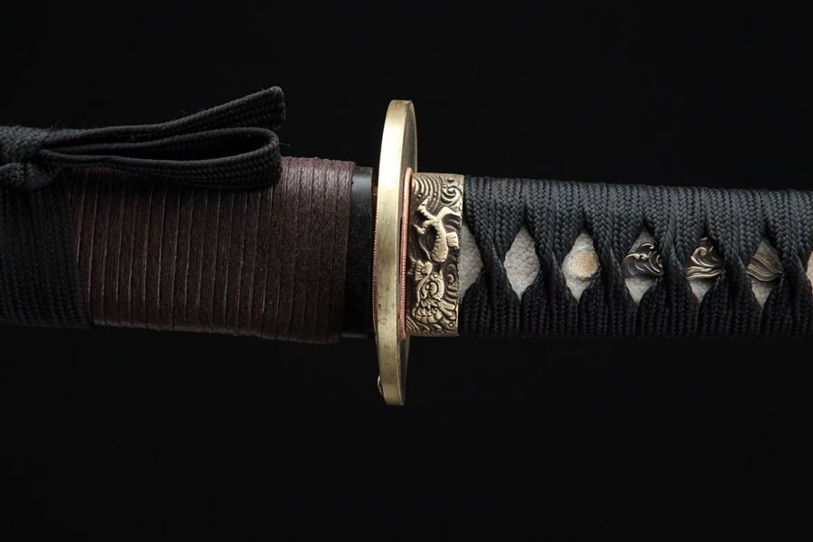 Wakizashi Sword Wushi Damascus Folded Wood Saya 武士 | KatanaSwordArt Wakizashi For Sale