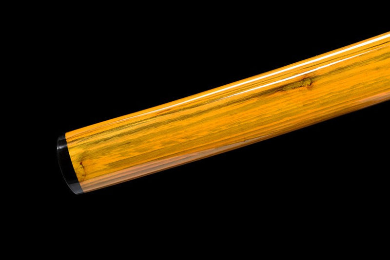 Wooden Katana Jinlin Rosewood Blade Yellow Saya 金陵 For Sale | KatanaSwordArt Japanese Katana
